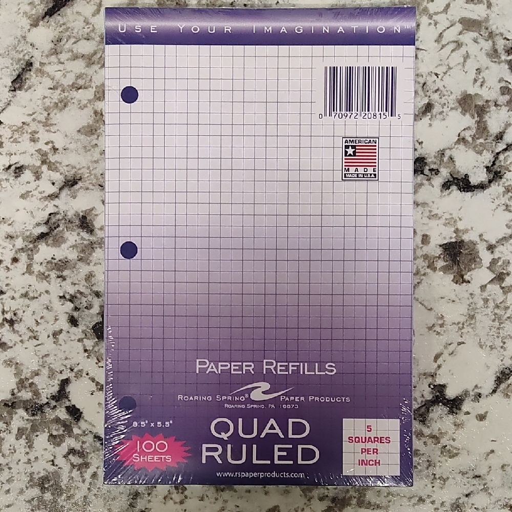 Quad Ruled Paper Refills
